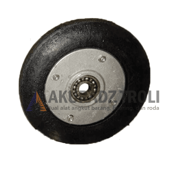 gambar Roda Ban Karet Full Troli 7 inch (7") ke-1