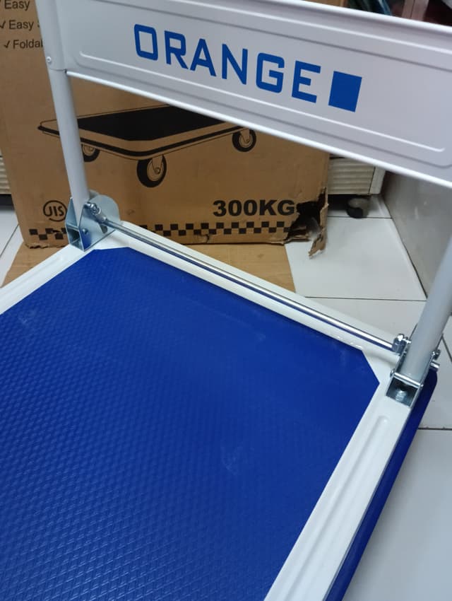 gambar Troli Barang Lipat Orange Roda 4 P92/300kg - Jumbo ke-3