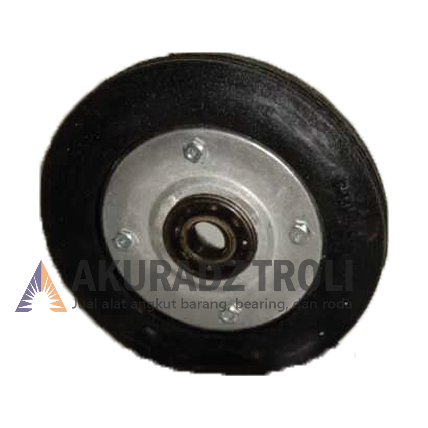 Roda Ban Karet Full Troli 6 inch (6") - gambar 1