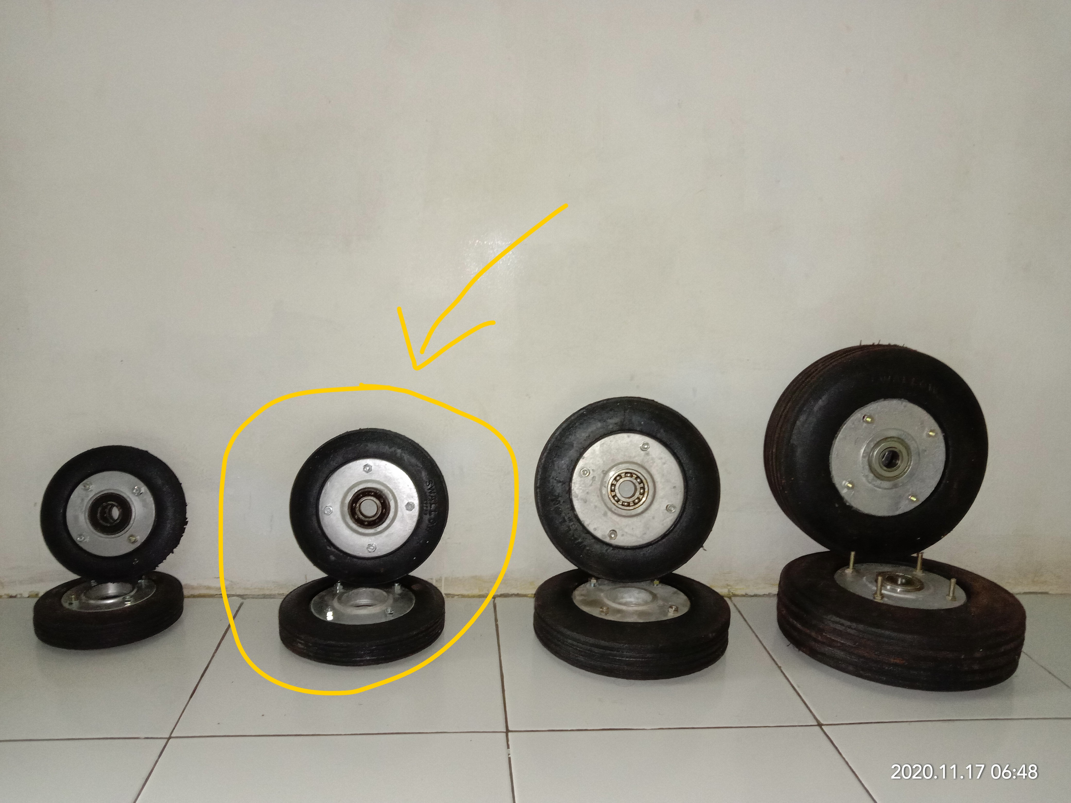 Roda Ban Karet Full Troli 7 inch (7") - gambar 2