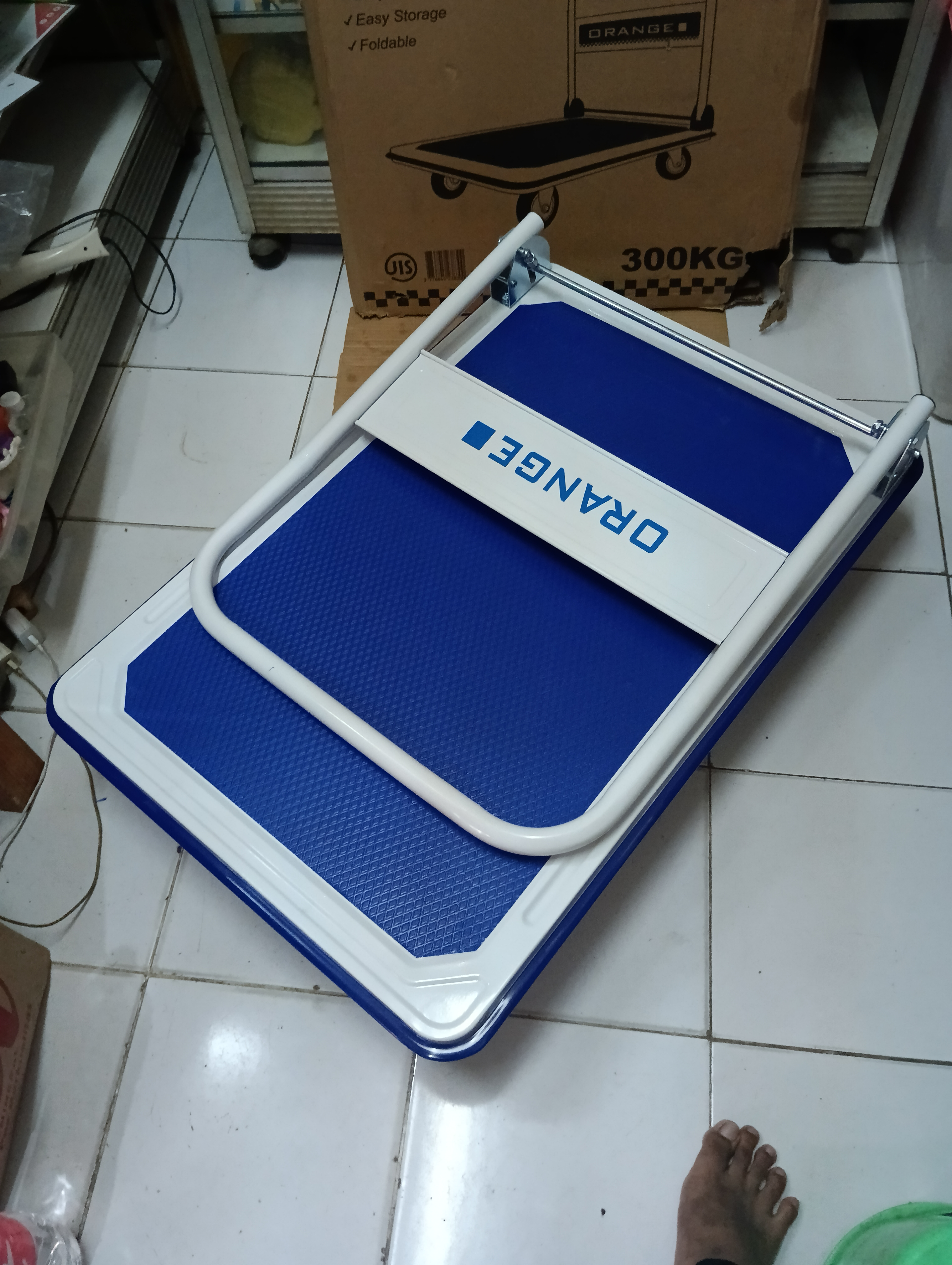 Troli Barang Lipat Orange Roda 4 P92/300kg - Jumbo - gambar 2